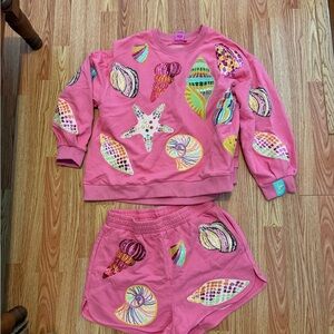 QUEEN OF SPARKLES Pink Seashell Set Large